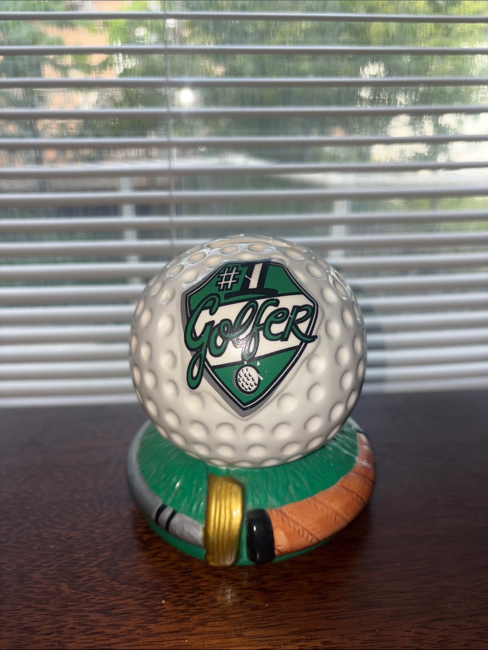Vintage Ceramic#1 Golfer piggy bank